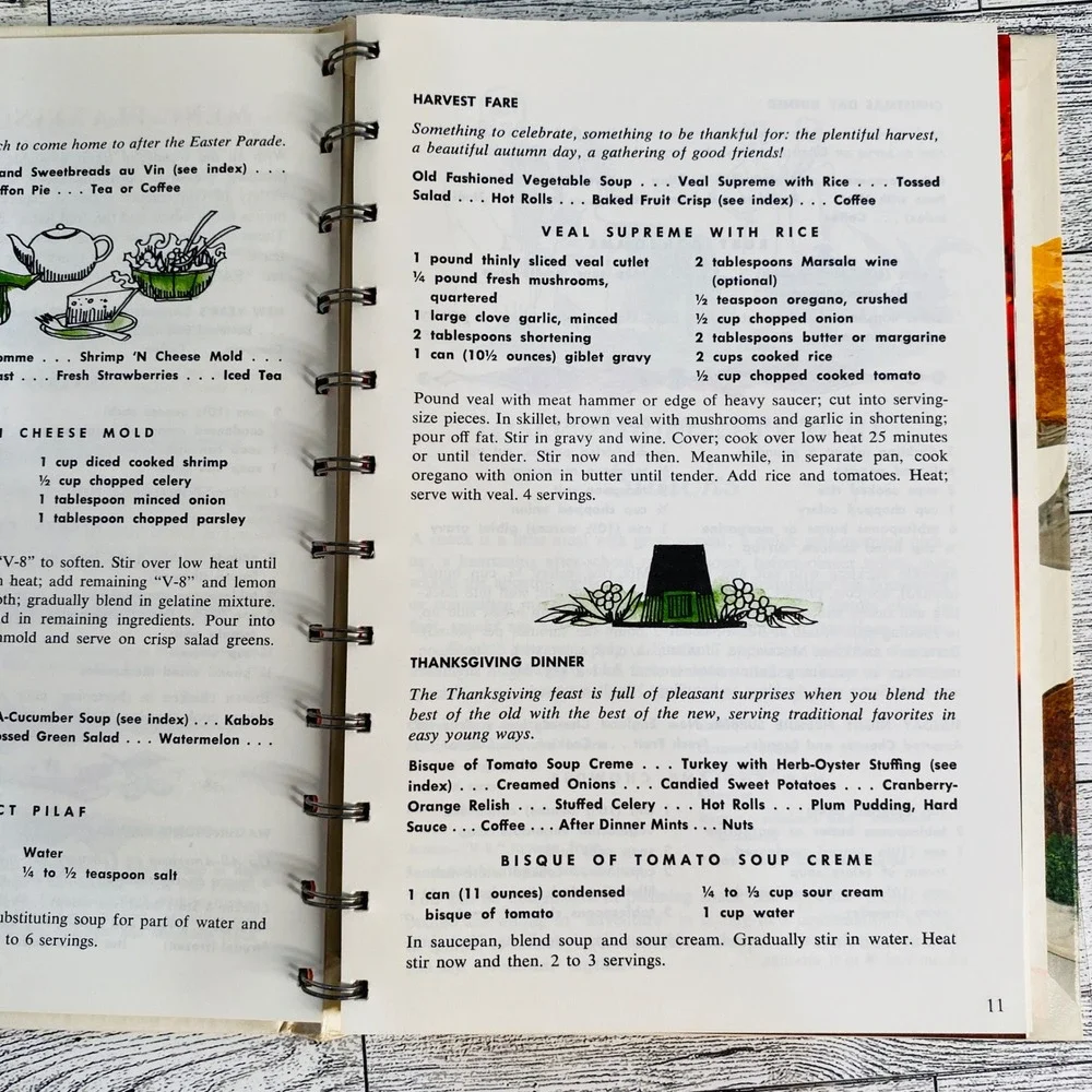 Campbell Easy Ways to Delicious Meals Cookbook 1968 Revised Ed Recipes Spiral